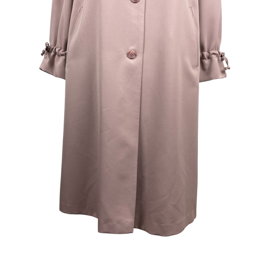 Rain Ramblers Women's Rain Coat Size 10 Mauve Long Button Front Vintage Retro - Picture 4 of 13